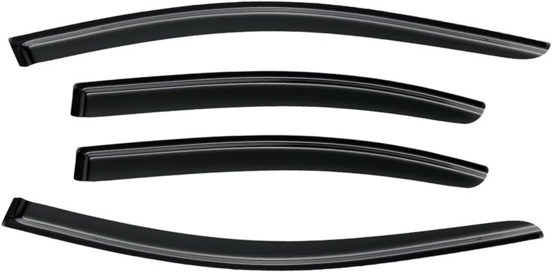 CMVT Auto Window Visor for 2009-2015 Nissan Maxima, Out-Channel Rain Guards Shields Vent Deflector Shade Wind Dark Smoke 2010 2011 2012 2013 2014, Tape-On Outside-Mount, 4PCS - Image 1